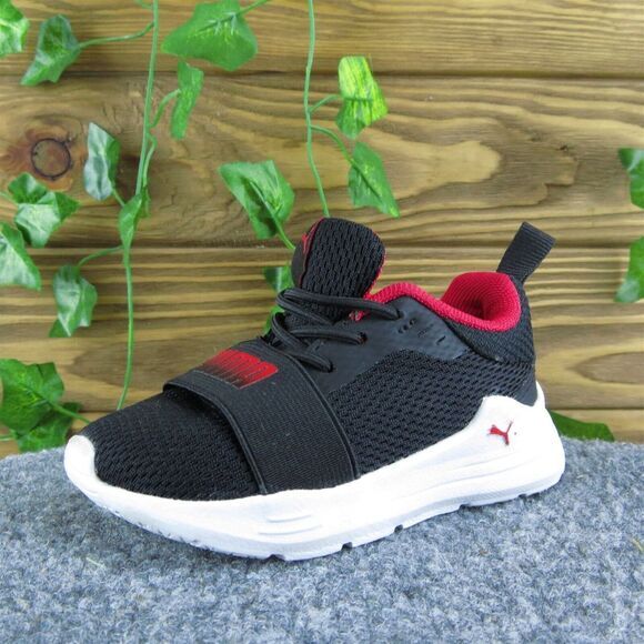 PUMA Boys‎ Sneaker Size T 5 Medium Shoes Black Synthetic Pull On - Picture 1 of 8